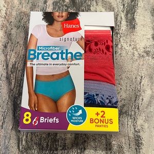 Hanes Women's Signature Microfiber Brief Underwear, 7-Pack